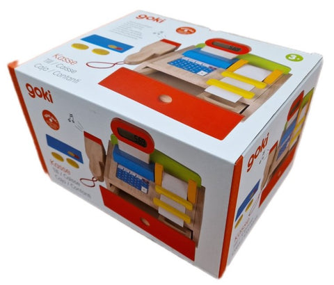 Goki Wooden Cash Register with Scanner and Receipt Paper-Calmer Classrooms, Early Years Maths, Goki Toys, Helps With, Imaginative Play, Kitchens & Shops & School, Life Skills, Maths, Money, Pretend play, Primary Maths, Wooden Toys-Learning SPACE