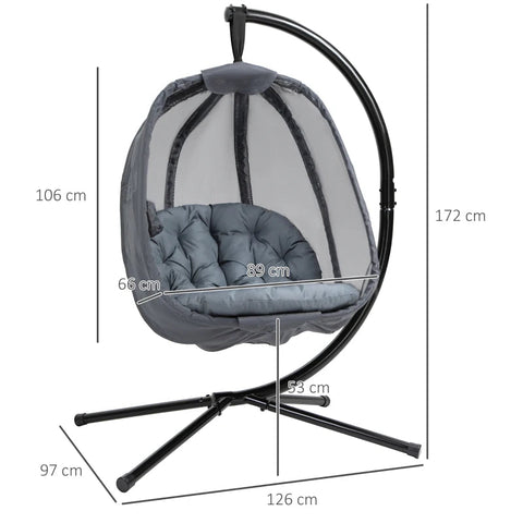 Hanging Egg Chair - Swing Hammock with Side Pocket-Full Size Seating, Hammocks, Indoor Swings, Movement Chairs & Accessories, Outdoor Swings, Reading Area, Seating, Teen & Adult Swings-Learning SPACE