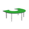Height Adjustable Rainbow Range Table-Classroom Furniture, Classroom Table, Height Adjustable, Horseshoe, Metalliform, Table-Green-Learning SPACE