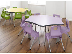 Height Adjustable Table: Flower-Classroom Furniture, Classroom Table, Metalliform, Table-Learning SPACE