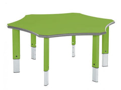 Height Adjustable Table: Flower-Classroom Furniture, Classroom Table, Metalliform, Table-Blue-Learning SPACE