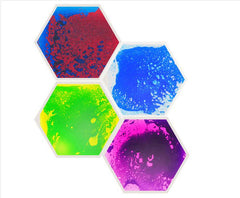 Hexagon Liquid Floor Tiles - Set of 4-AllSensory, Chill Out Area, Helps With, Learning Activity Kits, Lumina, Sensory Floor Tiles, Sensory Flooring, Sensory Processing Disorder, Sensory Seeking, Stock, Visual Sensory Toys-Learning SPACE