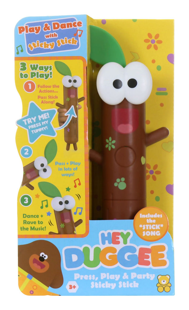 Hey Duggee Press Play & Party Sticky Stick-Baby & Toddler Gifts, Baby Soft Toys, Figurines, Hey Duggee, Small World, Stickman-Learning SPACE