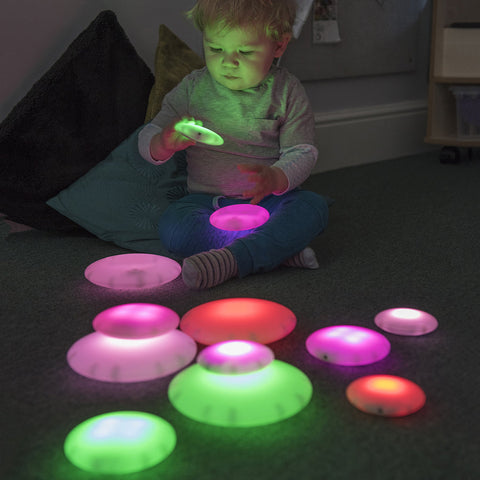 Illuminated Sensory Glow Pebbles 12pcs-AllSensory, Calming and Relaxation, Helps With, Sensory Light Up Toys, TTS Toys-Learning SPACE