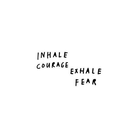 Inhale Courage Exhale Fear - Wall Decal-Calmer Classrooms, Classroom Displays, Helps With, Playground Wall Art & Signs, Primary Books & Posters, Sensory Wall Panels & Accessories, Sticker, Wall & Ceiling Stickers-Learning SPACE