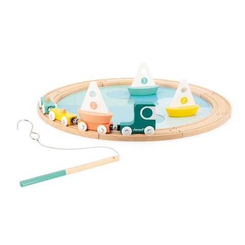 Janod Bolid Sailing Boat Circuit-2-12 Piece Jigsaw, Baby & Toddler Gifts, Baby Cause & Effect Toys, Baby Wooden Toys, Cars & Transport, Imaginative Play, Janod Toys-Learning SPACE