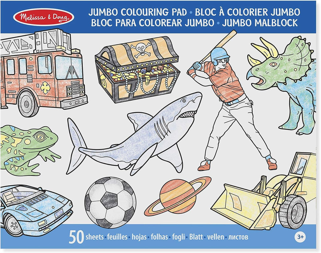 Jumbo Colouring Pad - Blue-Art Materials, Arts & Crafts, Baby Arts & Crafts, Drawing & Easels, Early Arts & Crafts, Gifts For 3-5 Years Old, Nurture Room, Primary Arts & Crafts, Primary Literacy, Stationery, Stock-Learning SPACE