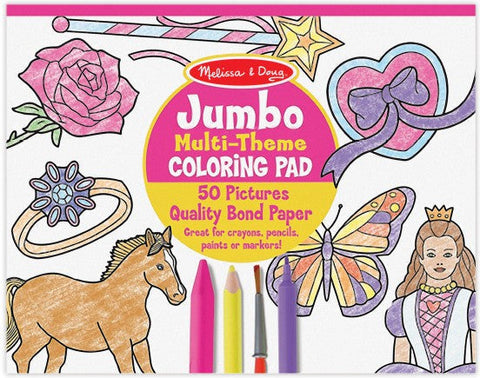 Jumbo Colouring Pad - Pink-Art Materials, Arts & Crafts, Baby Arts & Crafts, Drawing & Easels, Early Arts & Crafts, Nurture Room, Primary Arts & Crafts, Primary Literacy, Stationery, Stock-Learning SPACE