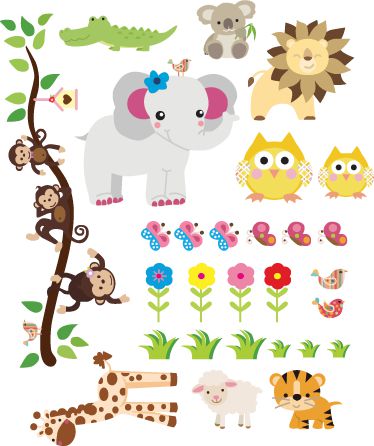 Jungle Wall Sticker-Nature Sensory Room, Sticker, Wall & Ceiling Stickers, Wall Decor-65x78 cm-Learning SPACE