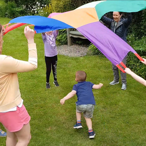 Junior Sunflower Parachute-Active Games, EDUK8, Forest School & Outdoor Garden Equipment, Games & Toys, Movement Breaks, Outdoor Play, Outdoor Toys & Games, Playground Equipment-Learning SPACE