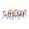 Milan Rectangular Tables - 6 or 8 Seater-Classroom Table, Furniture, Height Adjustable, Profile Education, Rectangular, Table-Learning SPACE
