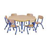 Milan Flower Table-Classroom Table, Flower, Furniture, Height Adjustable, Profile Education, Table-Blue-Learning SPACE