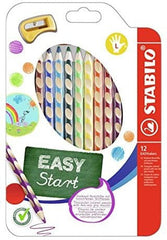 Left Handed Colouring Pencils - Stabilo Easy Colours Easy Start Pack of 12-Back To School, Dyslexia, Handwriting, Learning Difficulties, Left Handed, Neuro Diversity, Nurture Room, Primary Literacy, Seasons, Stationery, Stock-Learning SPACE