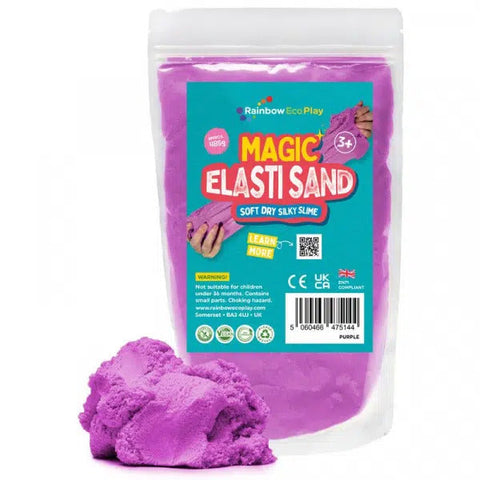 Magic Elasti Sand 485g-Early Education & Smart Toys-Arts & Crafts, Baby Bath. Water & Sand Toys, Calming and Relaxation, Craft Activities & Kits, Early Arts & Crafts, Eco Friendly, Helps With, Messy Play, Modelling Clay, Primary Arts & Crafts, Rainbow Eco Play, Sand, Sand & Water, Tactile Toys & Books, Water & Sand Toys-Purple-Learning SPACE