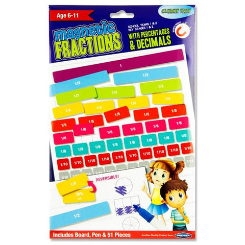 Magnetic Fractions - Percentages And Decimal Set-Clever Kidz, Early Years Maths, Fractions Decimals & Percentages, Maths, Primary Maths, S.T.E.M-Learning SPACE
