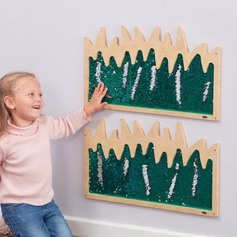 Mark Making Sequin Grass Board 2pk-Calmer Classrooms, Classroom Displays, Helps With, Nature Learning Environment, Sensory Wall Panels & Accessories, TTS Toys-Learning SPACE