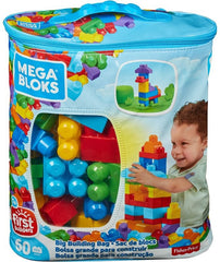Mega Bloks Big Building Bag 60pcs Bag-Additional Need, AllSensory, Baby & Toddler Gifts, Baby Sensory Toys, Building Blocks, Discontinued, Engineering & Construction, Farms & Construction, Fine Motor Skills, Gifts For 1 Year Olds, Gifts For 6-12 Months Old, Helps With, Imaginative Play, Maths, Mega Bloks, Nurture Room, Primary Maths, S.T.E.M, Shape & Space & Measure, Stacking Toys & Sorting Toys, Stock-Learning SPACE