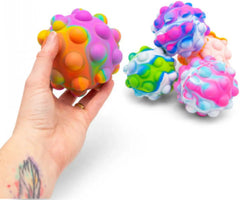Mega Push Popper Fidget Ball 10cm-ADD/ADHD, Calmer Classrooms, Cause & Effect Toys, Fidget, Helps With, Neuro Diversity, Push Popper, Stress Relief, Tobar Toys, Toys for Anxiety-Learning SPACE