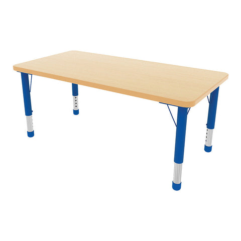 Milan Rectangular Tables - 6 or 8 Seater-Classroom Table, Furniture, Height Adjustable, Profile Education, Rectangular, Table-Blue-6 - Seater-Learning SPACE