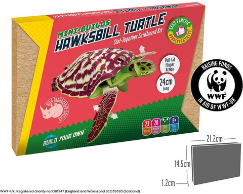Eco-Friendly Mini Build Your Own Paper Hawksbill Turtle Kit-Arts & Crafts, Craft Activities & Kits, Eco Friendly, Engineering & Construction, Gifts for 8+, Learning Activity Kits, Paper Engine, S.T.E.M, Technology & Design, World & Nature-Learning SPACE