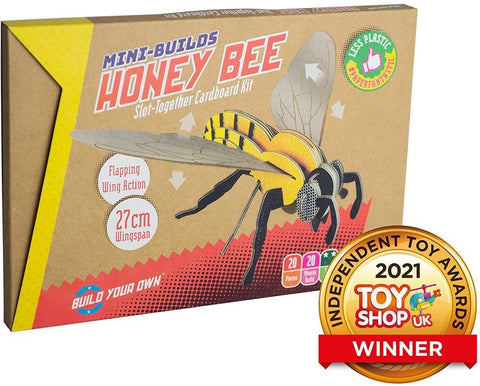 Mini Build Your Own - Honey Bee Eco Friendly Cardboard Slot Together Kit-Additional Need, Arts & Crafts, Craft Activities & Kits, Eco Friendly, Engineering & Construction, Fine Motor Skills, Gifts for 8+, Helps With, Learning Activity Kits, Paper Engine, S.T.E.M, Technology & Design, World & Nature-Learning SPACE