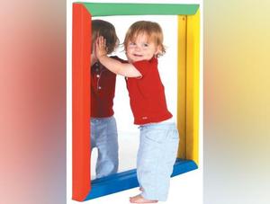Mirror Soft Frame (850mm) - Develops children's self-awareness-Mirrors-AllSensory, Gifts For 1 Year Olds, Sensory Mirrors, Soft Frame Mirrors, Stock-Learning SPACE