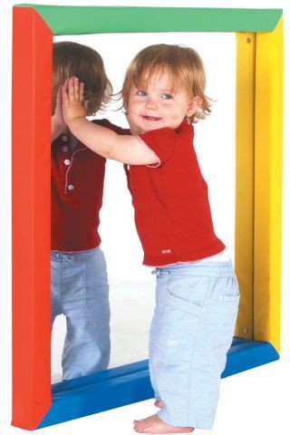 Mirror Soft Frame (850mm) - Develops children's self-awareness-Mirrors-AllSensory, Gifts For 1 Year Olds, Sensory Mirrors, Soft Frame Mirrors, Stock-Learning SPACE