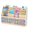 Modern Thrifty 6 Compartment Book Storage with 6 Clear Trays-Bookcases, Classroom Displays, Shelves, Storage, Storage Bins & Baskets-Learning SPACE