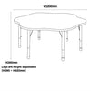 Modern Thrifty Flower Table-Classroom Table, Flower, Furniture, Height Adjustable, Profile Education, Table-Learning SPACE