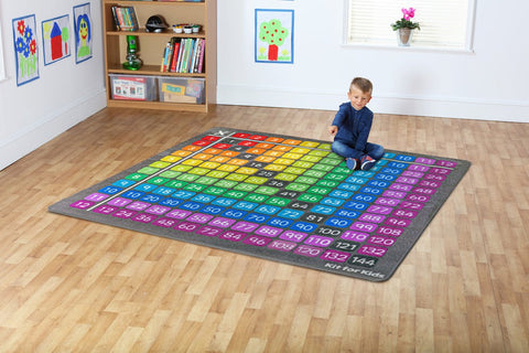 Multiplication Grid 2x2m Carpet-Educational Carpet, Kit For Kids, Mats & Rugs, Multi-Colour, Multiplication & Division, Rugs, Square-Learning SPACE