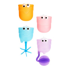 Munchkin Bath Toy Cups Water Falls 4Pk-Baby Bath. Water & Sand Toys, Oral Motor & Chewing Skills, Water & Sand Toys-Learning SPACE