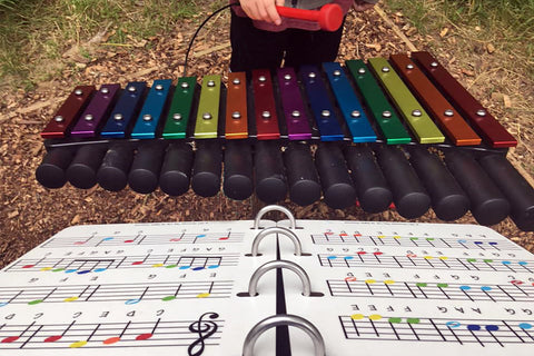 Music Book (Four Music Sheets/8 Songs) - Sensory Garden-Matrix Group, Music, Outdoor Musical Instruments, Playground Equipment, Primary Music, Sensory Garden-Learning SPACE