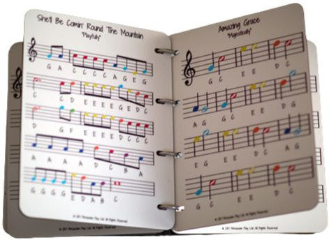 Music Book (Four Music Sheets/8 Songs) - Sensory Garden-Matrix Group, Music, Outdoor Musical Instruments, Playground Equipment, Primary Music, Sensory Garden-Ground Fixed-Learning SPACE