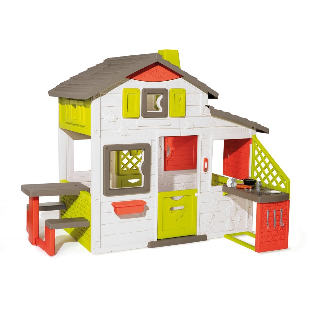 Neo Friends Play House & Kitchen-Doll Houses & Playsets-Imaginative Play, Kitchens & Shops & School, Play Houses, Playground Equipment, Playhouses, Pretend play, Smoby-Learning SPACE