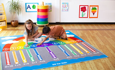 Number Bonds 2x2m Carpet-Addition & Subtraction, Counting Numbers & Colour, Educational Carpet, Kit For Kids, Mats & Rugs, Multi-Colour, Rugs, Square-Learning SPACE