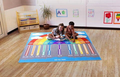 Number Bonds 2x2m Carpet-Addition & Subtraction, Counting Numbers & Colour, Educational Carpet, Kit For Kids, Mats & Rugs, Multi-Colour, Rugs, Square-Learning SPACE