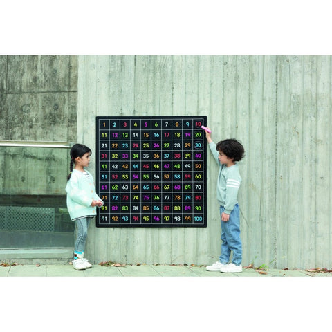 Outdoor - Number 1-100 Chalkboard (coloured)-Art Materials, Arts & Crafts, Counting Numbers & Colour, Dyscalculia, Early Arts & Crafts, Early Years Maths, Maths, Neuro Diversity, Playground Equipment, Playground Wall Art & Signs, Primary Arts & Crafts, Primary Maths-Learning SPACE