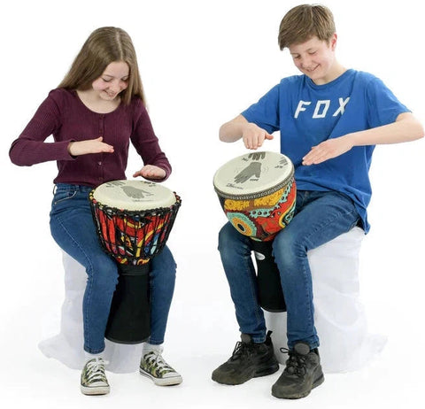 Percussion Plus Slap Djembe Packs - Pretuned - 4 pack-Calmer Classrooms, Classroom Packs, Drums, Helps With, Music, Percussion Plus, Primary Music, Sound, Sound Equipment, Stock-Learning SPACE
