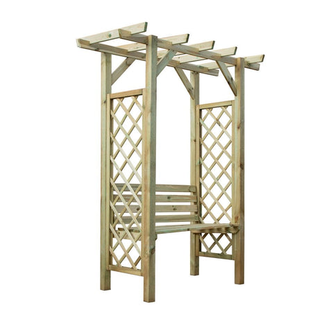Pergola Arbour Seat-Children's Wooden Seating, Forest School & Outdoor Garden Equipment, Mercia Garden Products, Pollination Grant, Seating, Sensory Garden-Learning SPACE