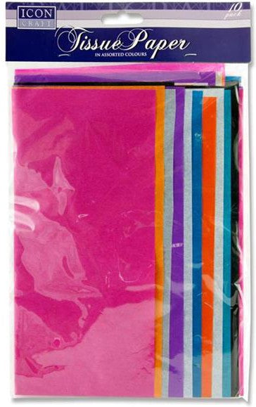 Pkt.10 Sheets Tissue Paper - Bright-Art Materials, Arts & Crafts, Early Arts & Crafts, Paper & Card, Premier Office, Primary Arts & Crafts, Stock-Learning SPACE