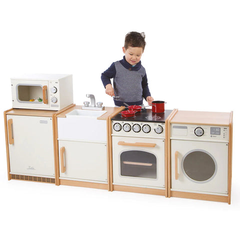 Play Kitchen Natural Wooden Washing Machine-Gifts For 2-3 Years Old, Imaginative Play, Kitchens & Shops & School, Tidlo Toys, Wooden Toys-Learning SPACE