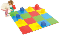 Play Mat - Patchwork Colour Squares (1.47M Sq)-Additional Need, AllSensory, Baby Sensory Toys, Down Syndrome, Gross Motor and Balance Skills, Helps With, Mats, Mats & Rugs, Multi-Colour, Playmats & Baby Gyms, Square, Stock-Learning SPACE