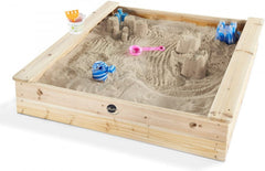 Plum® Wooden Square Sand Pit [Natural]-Eco Friendly, Messy Play, Outdoor Sand & Water Play, Plum Play, S.T.E.M, Sand, Sand & Water, Sand Pit, Science Activities, Stock-Learning SPACE