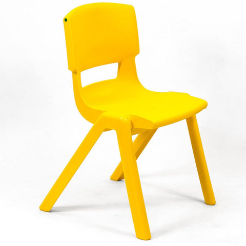 Postura+ One Piece Chair (Ages 11-13)-Classroom Chairs, Modular Seating, Seating-Sun Yellow-Learning SPACE