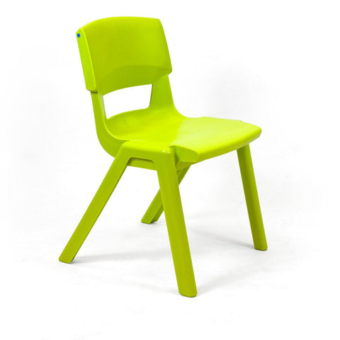 Postura+ One Piece Chair (Ages 14-18)-Classroom Chairs, Modular Seating, Seating-Lime Zest-Learning SPACE