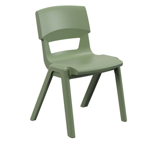 Postura+ One Piece Chair (Ages 14-18)-Classroom Chairs, Modular Seating, Seating-Moss Green-Learning SPACE