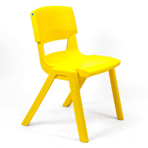 Postura+ One Piece Chair (Ages 14-18)-Classroom Chairs, Modular Seating, Seating-Sun Yellow-Learning SPACE