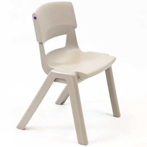 Postura+ One Piece Chair (Ages 4-5)-Classroom Chairs, Seating-Ash Grey-Learning SPACE