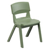Postura+ One Piece Chair (Ages 4-5)-Classroom Chairs, Seating-Moss Green-Learning SPACE