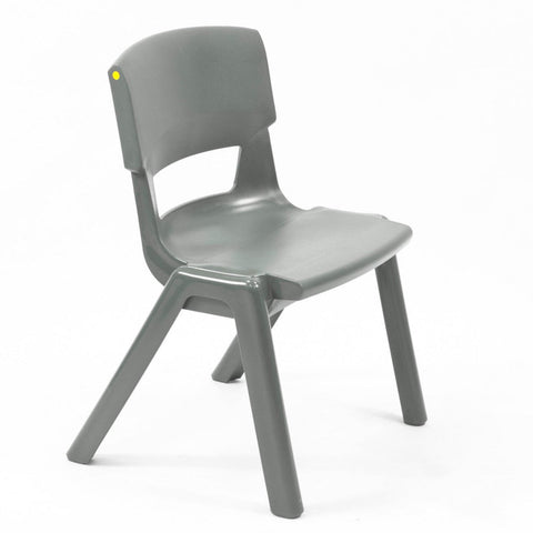 Postura+ One Piece Chair (Ages 6-7)-Chairs-Classroom Chairs, Seating-Iron Grey-Learning SPACE